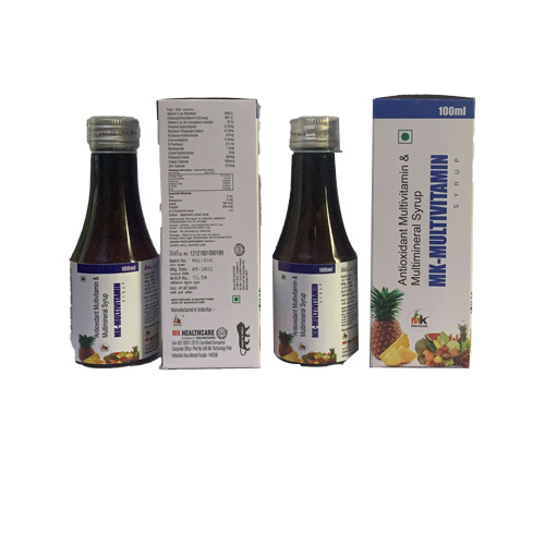 Product Name: MK MULTIVITAMIN, Compositions of Antioxidant Multivitamin & Multimineral Syrup are Antioxidant Multivitamin & Multimineral Syrup - MK Healthcare