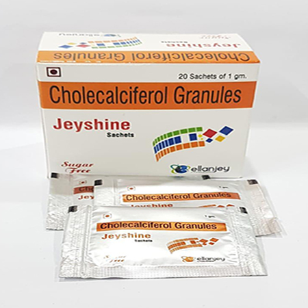 Product Name: Jeyshine, Compositions of Jeyshine are Cholecalciferol Granules - Ellanjey Lifesciences