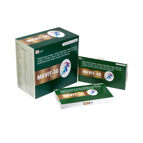 Product Name: MKVIT 4G, Compositions of MKVIT 4G are Softgel capsules - MK Healthcare