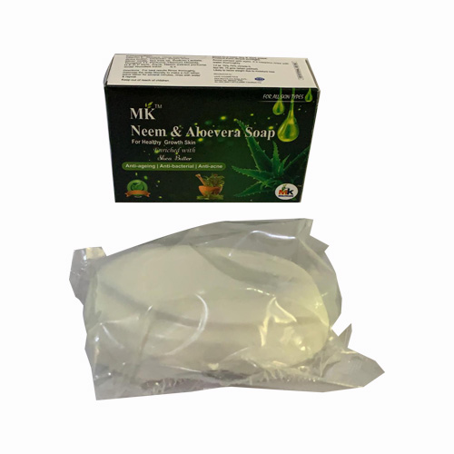 Product Name: MK Neem & Aloevera Soap, Compositions of MK Neem & Aloevera Soap are  Aloevera Soap - MK Healthcare