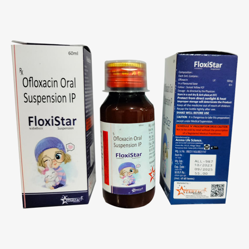 Product Name: FLOXISTAR, Compositions of FLOXISTAR are Ofloxacin Oral Suspension IP - Access Life Science