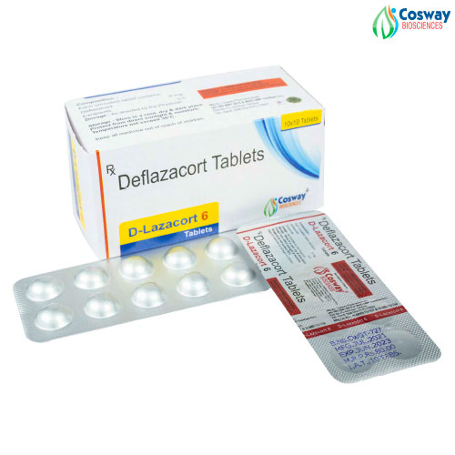 Product Name: D LAZACORT 6, Compositions of D LAZACORT 6 are DEFLAZACORT 6 MG                                                                                     - Cosway Biosciences