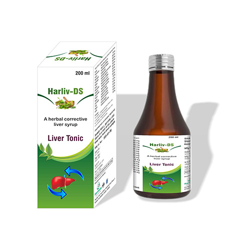 Product Name: Harliv DS, Compositions of Harliv DS are A herbal corrective liver syrup - Harmeda Healthcare