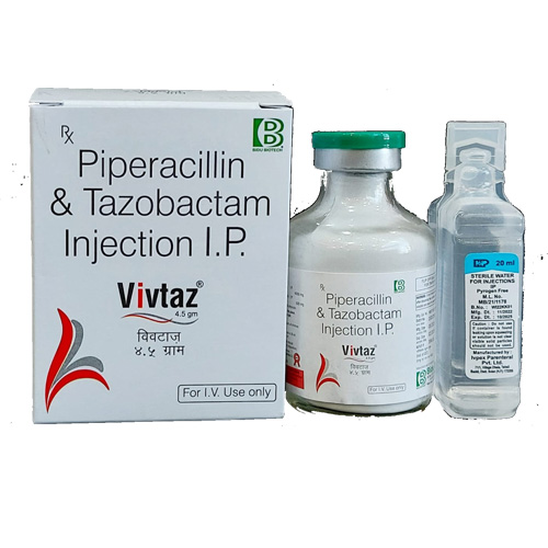 Product Name: Vivtaz, Compositions of Vivtaz are Piperacillin & Tazobactam Injection I.P - Bidu Biotech