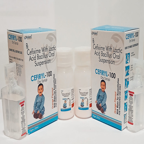 Product Name: CEFIRYL 100, Compositions of Cefixime With Lactic Acid Bacillus Oral Suspension are Cefixime With Lactic Acid Bacillus Oral Suspension - Ryland Health Care