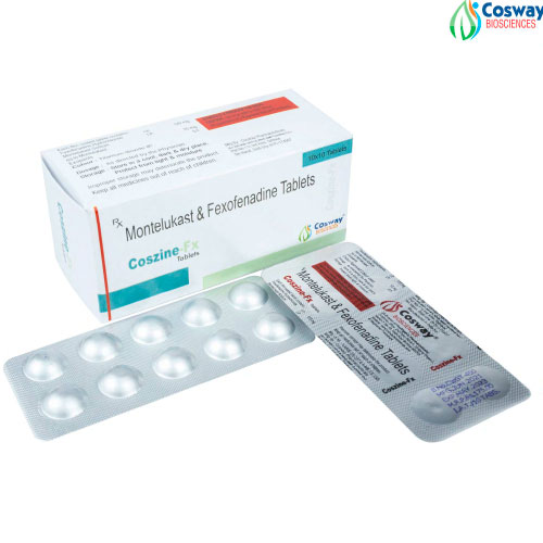 Product Name: COSZINE FX, Compositions of COSZINE FX are MONTELUKAST & FEXOFENADINE - Cosway Biosciences