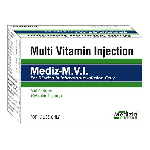 Product Name: Mediz M.V.I., Compositions of Multi Vitamin Injection  are Multi Vitamin Injection  - Medizia Biotech