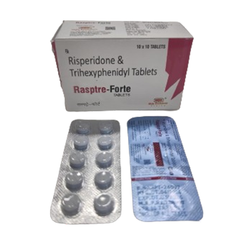 Product Name:  Rasptre Forte , Compositions of  Rasptre Forte  are Risperidone & Trihexyphenidyl Tablets - Holy Evolution Pharma