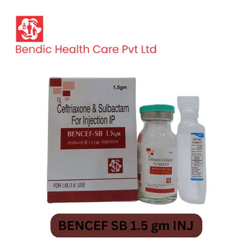 Product Name: BENCEF SB, Compositions of BENCEF SB are Ceftriaxone & Sulbactam For Injection IP - Bendic Healthcare Private Limited