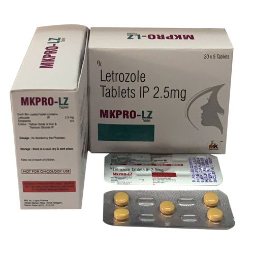 Product Name: MKPRO LZ, Compositions of MKPRO LZ are Letrozole Tablets IP 2.5mg - MK Healthcare