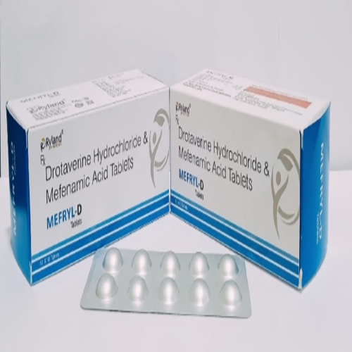 Product Name: Mefryl d, Compositions of Drotaverine Hydrochloride & Mefenamic Acid Tablets  are Drotaverine Hydrochloride & Mefenamic Acid Tablets  - Ryland Health Care