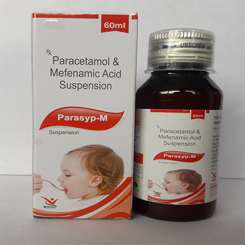 Product Name: Parasyp M  Suspension , Compositions of Parasyp M  Suspension  are Paracetamol & Mefenamic Acid Suspension  - Orange Biotech Private Limited