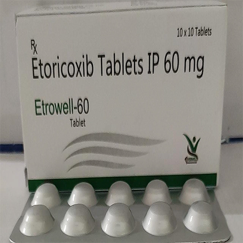 Product Name: Etrowell 60 , Compositions of Etrowell 60  are Etoricoxib Tablets IP 60 mg  - Orange Biotech Private Limited