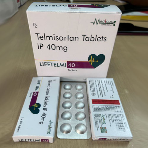 Product Name: LIFETELMI 40, Compositions of are Telmisartan Tablets Ip 40mg - Medicure LifeSciences