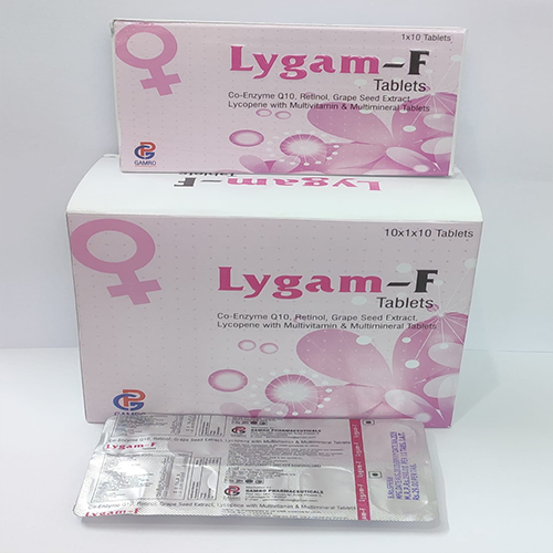 Product Name: Lygam F, Compositions of Lygam F are Co-Enzyme Q10. Retinol, Grape Seed Extract - Gamro Pharmaceuticals