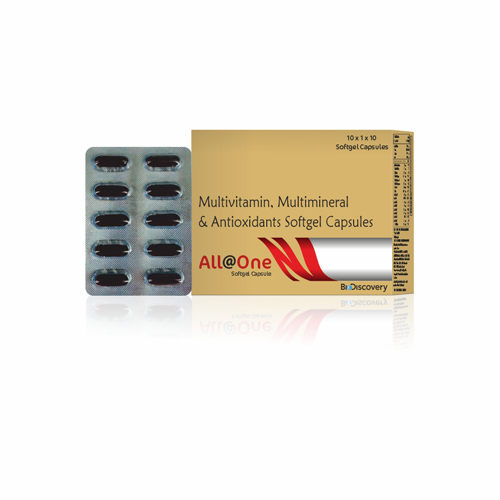 Product Name: All@One, Compositions of All@One are Multivitamin, Multimineral & Antioxidants Softgel Capsules - Biodiscovery Lifesciences Private Limited