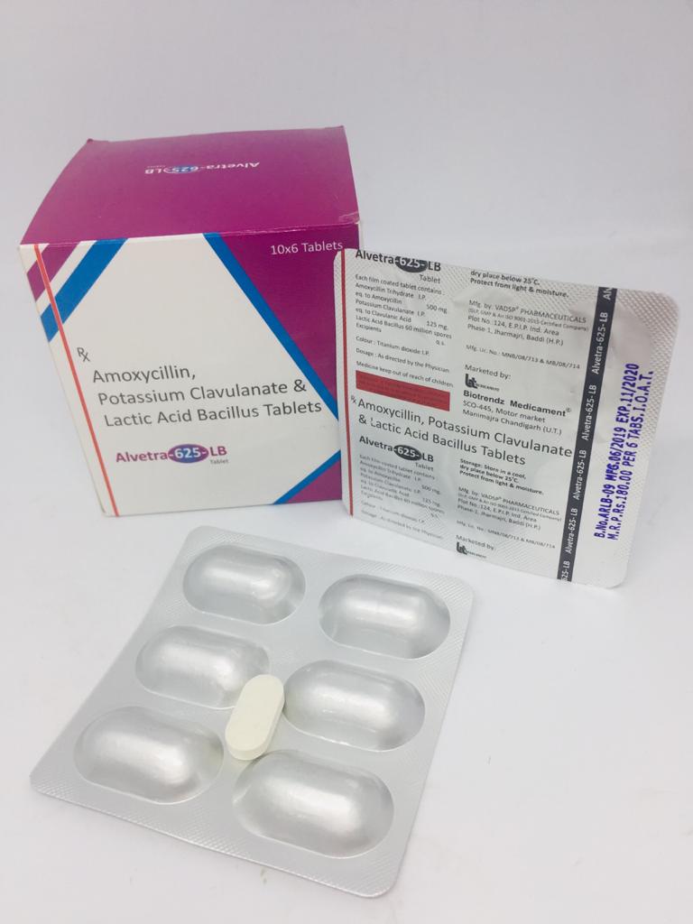 Product Name: Alvetra 625 LB, Compositions of Alvetra 625 LB are  - Vadsp Pharmaceuticals